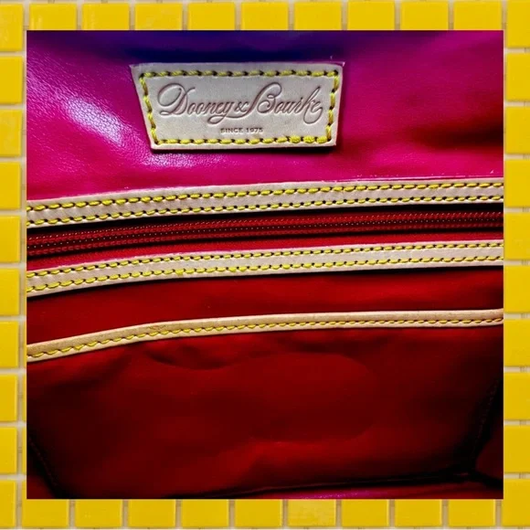 EUC Dooney & Bourke 1975 Rebecca Burgundy & Natural Leather
Hobo Bag - Picture 6 of 7